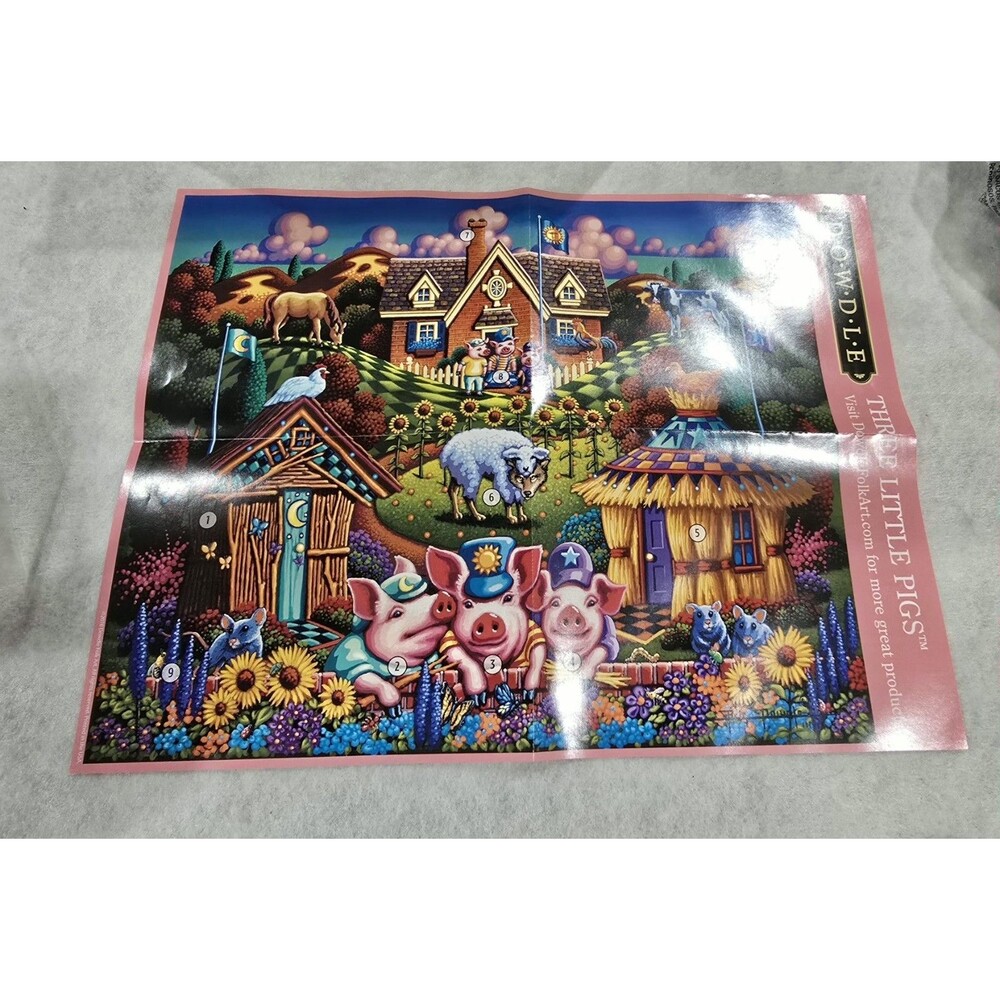 Dowdle Three Little Pigs 100 Piece Puzzle 16in X 20in NEW Sealed Bag